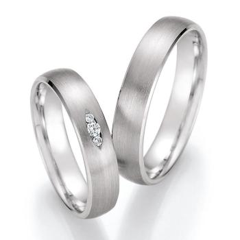 Nowotny-Collection Ruesch Trauringe Weissgold 66/48130-045 + 66/48140-045